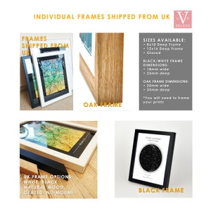 Premium Quality Deep Frames For Prints Sizes 8x10 and 12x16 in OAK, BLACK or WHITE Wood Grain Finish image 1