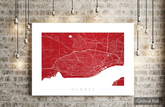 Dundee Map City Street Map of Dundee Scotland Art Print | Etsy