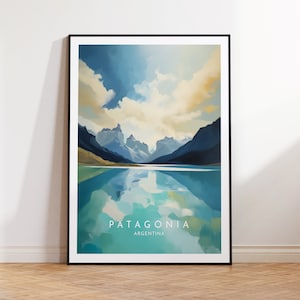 Patagonien Travel Print - Argentinien, Patagonien Poster, Home Decor, Geschenk Druck oder Leinwand