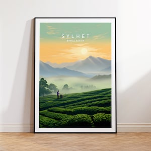 Sylhet Travel Print - Bangladesh, Sylhet Poster, Home Decor, Gift Print or Canvas