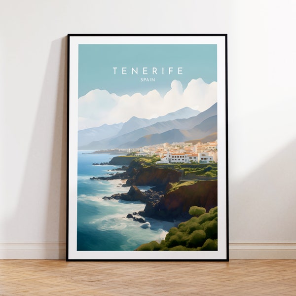 Tenerife Travel Print - Spain, Tenerife Poster, Home Decor, Gift Print or Canvas