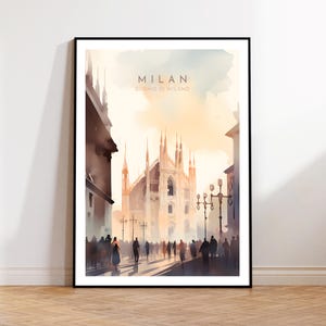 Milan Travel Print - Duomo Di Milan, Italy, Milan Home Decor, Gift Print or Canvas