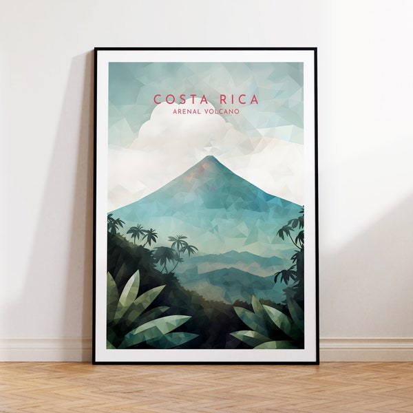 Costa Rica Travel Print - Costa Rica, Arenal Volcano Poster, Home Decor, Gift Print or Canvas