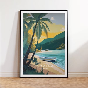Jamaica Travel Print - Caribbean, Jamaica Poster, Home Decor, Gift Print or Canvas