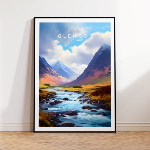 Glencoe Travel Print - Ecosse, Glencoe Poster, Home Decor, Gift Print ou Canvas