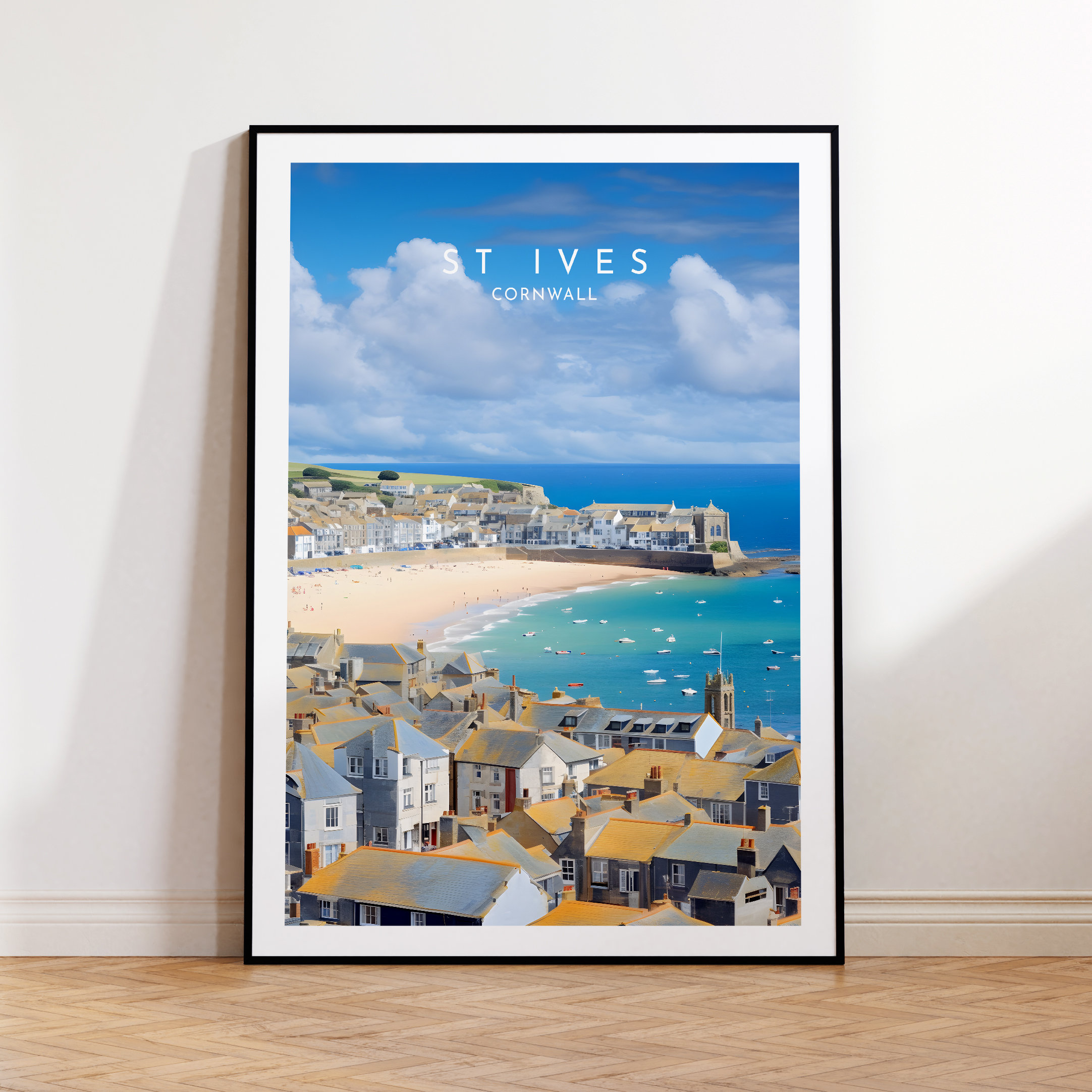 Cornwall Travel Print - England, St Ives, Poster, Home Decor, Gift Print or Canvas