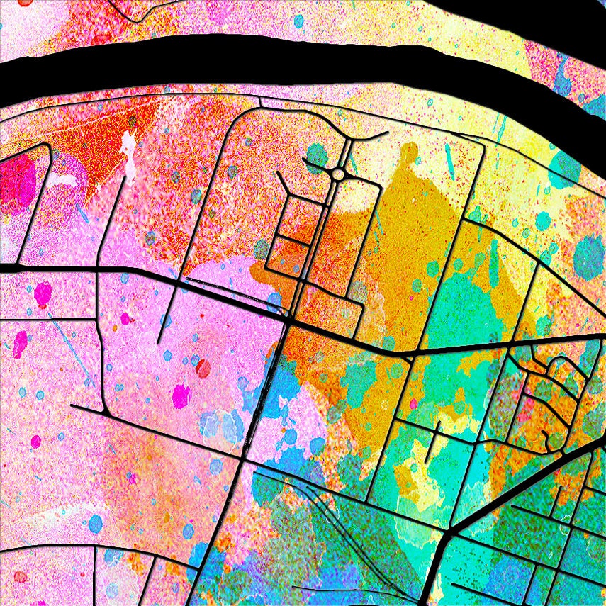 Sacramento Map City Street Map Sacramento California Art Etsy UK