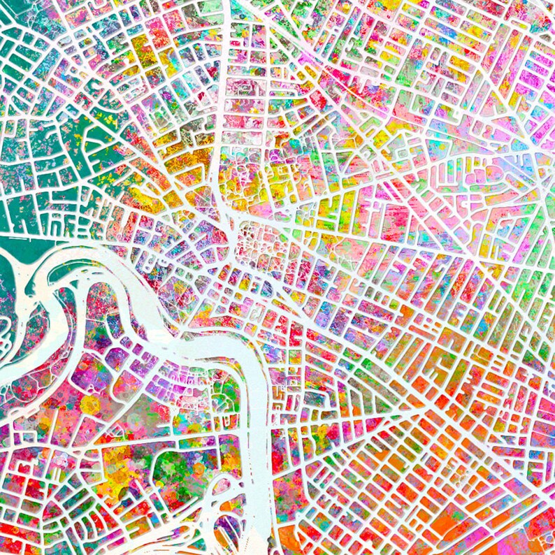 Boston Map - City Street Map of Boston Massachusetts - Art Print ...
