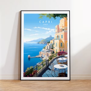 Capri Travel Print - Italy, Capri Poster, Home Decor, Gift Print or Canvas