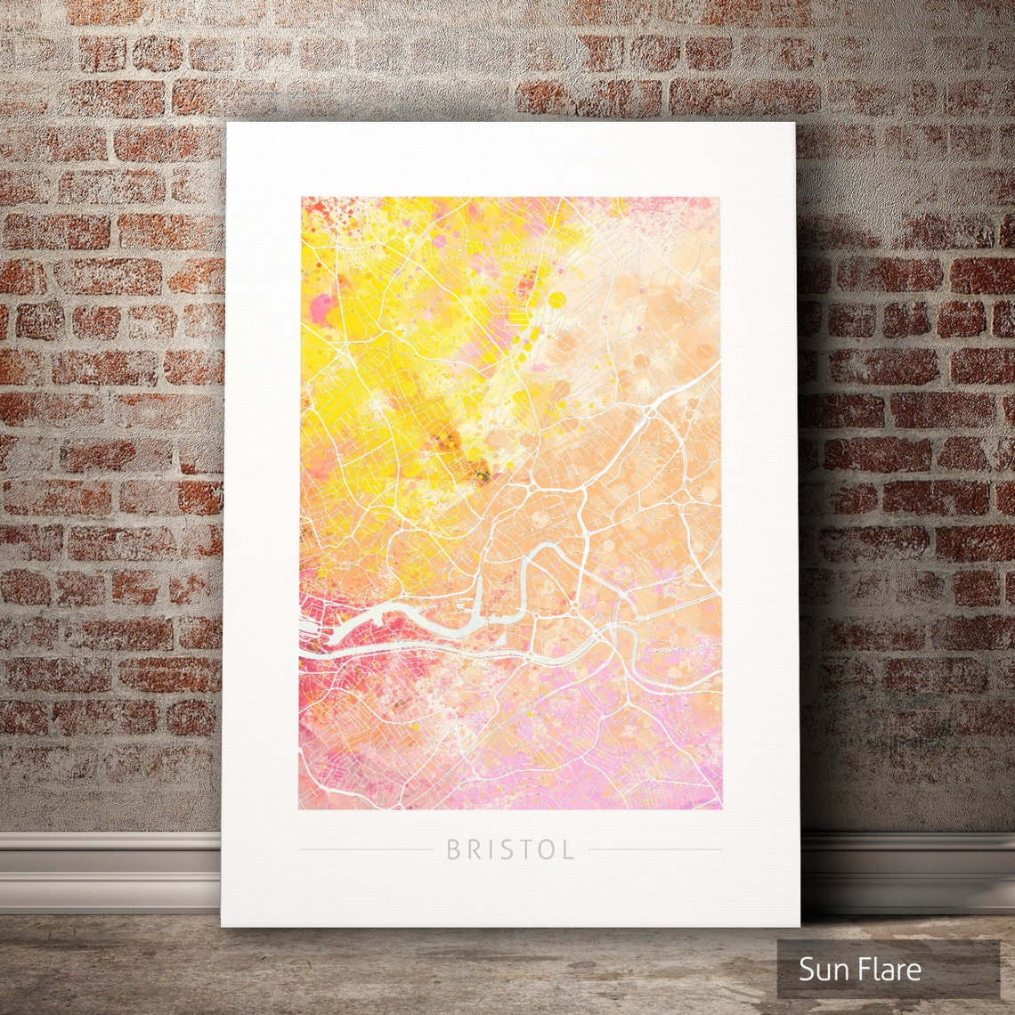 Bristol Map City Street Map of Bristol England Art Print | Etsy UK
