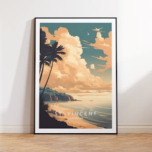 St Vincent Travel Print - Caribbean, St Vincent Poster, Home Decor, Gift Print or Canvas