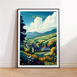 Cumbria Travel Print - Kendal, England, Cumbria Poster, Home Decor, Gift Print or Canvas