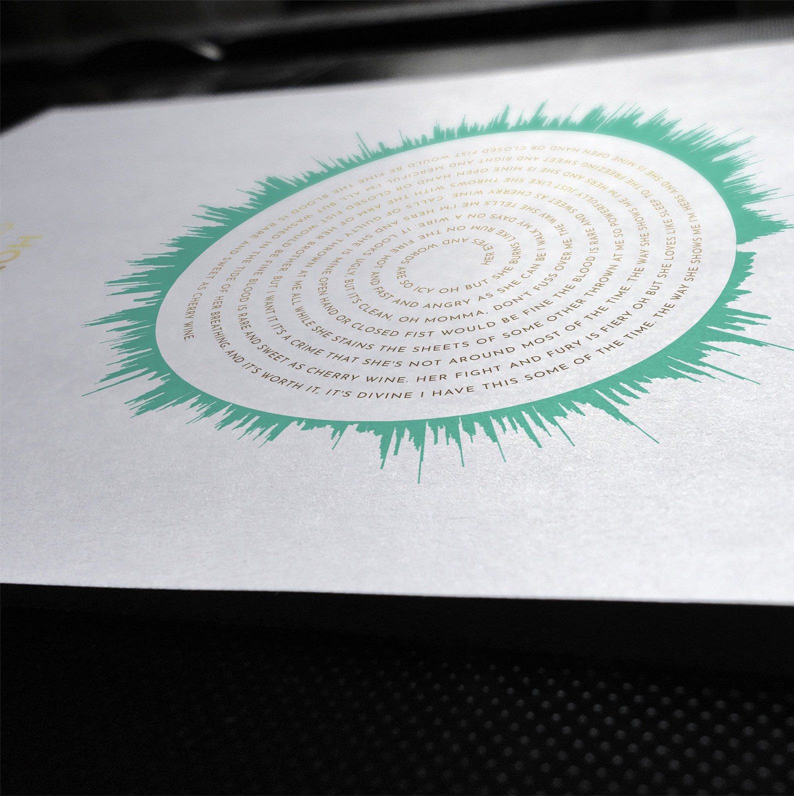 Custom COLOURED SOUND WAVE Art Print Personalised Sound Wave Etsy