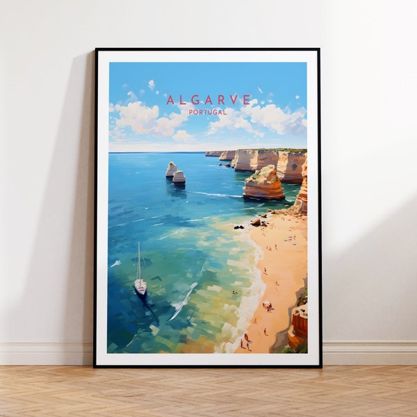 Algarve Travel Print - Portugal, Algarve Poster, Home Decor, Gift Print or Canvas