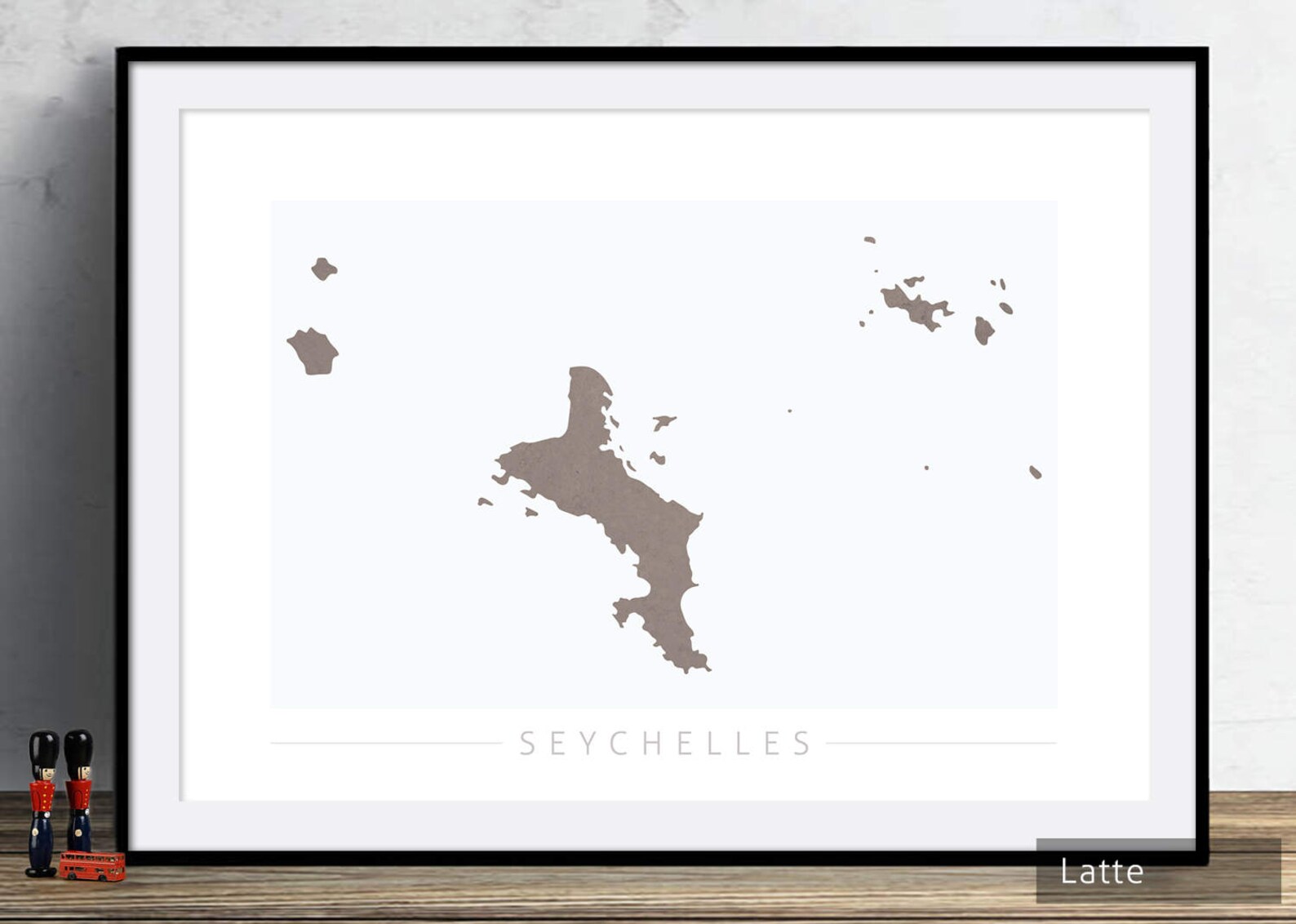 Seychelles Map Country Map of Seychelles Art Print - Etsy