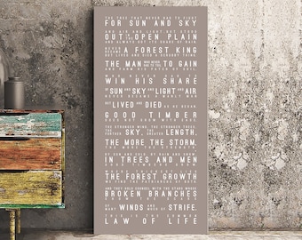 GOOD TIMBER Douglas Malloch Poem Print | Don't Quit Poster, Inspirational Quotes, Motivational | INSPIRATIONAL Series Canvas Wrap