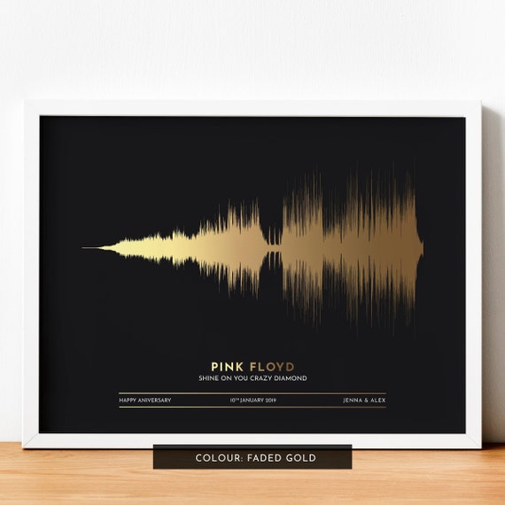 Personalised SOUND WAVE Art Print | Faded Sound Wave Effect