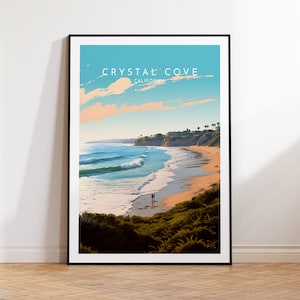 Crystal Cove Travel Print - California, Crystal Cove Poster, Home Decor, Gift Print or Canvas
