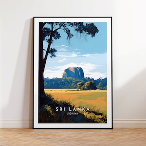 Sigiriya Travel Print - Sri Lanka, Sigiriya Poster, Home Decor, Geschenk Druck oder Leinwand