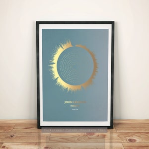 Custom FADED SOUND WAVE Art Print | Personalised Sound Wave