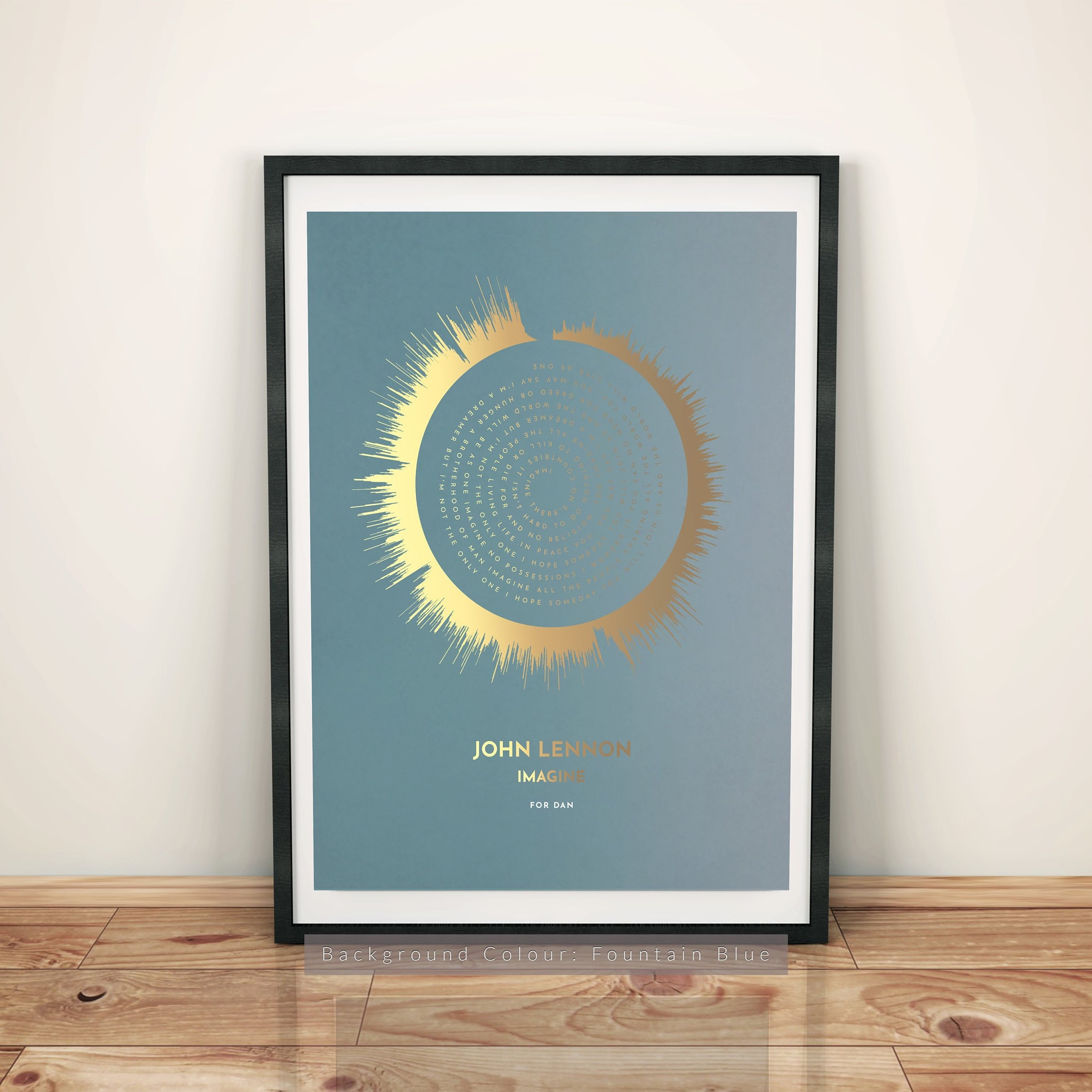 Custom FADED SOUND WAVE Art Print | Personalised Sound Wave & Song