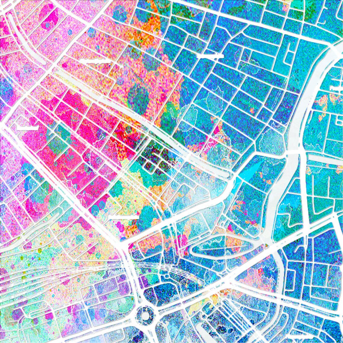 Rotterdam Map - City Street Map of Rotterdam, Netherlands - Art Print ...