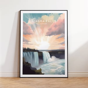 Niagara Falls Travel Print -  Canada, Niagara Falls Poster, Home Decor, Gift Print or Canvas