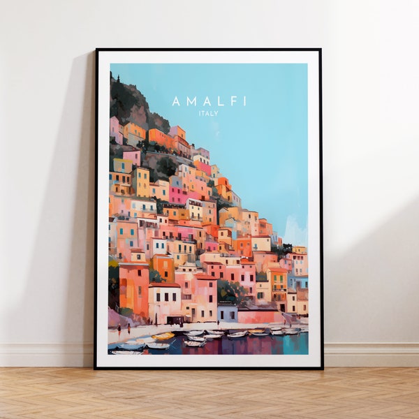 Amalfi Coast Travel Print - Italy, Amalfi Coast Poster, Home Decor, Gift Print or Canvas