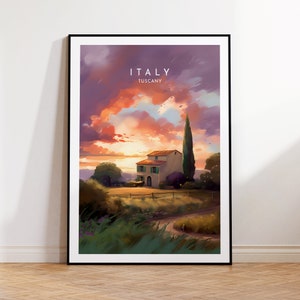Tuscany Travel Print - Italy, Tuscany Poster, Home Decor, Gift Print or Canvas
