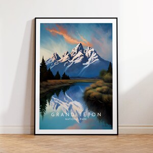 Grand Teton Reise Druck - Wyoming, Grand Teton Poster, Home Decor, Geschenk Druck oder Leinwand