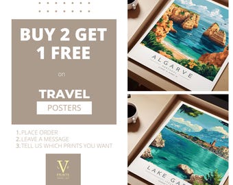 FREE PRINT Travel Posters Art Prints - Buy 2 Get 1 Free!