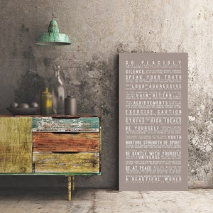 DESIDERATA Print | Go Placidly, Desiderata Poster, Max Ehrmann Poem, Inspirational Quotes, Motivational | INSPIRATIONAL Series CANVAS Wrap image 4