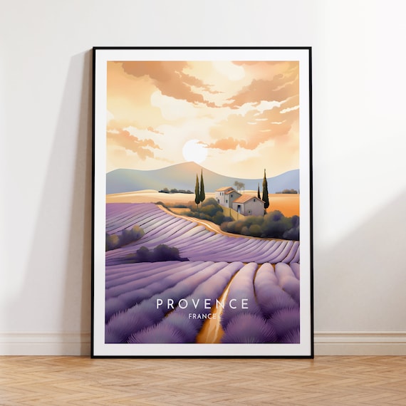 Provence Travel Print - France, Provence Poster, Home Decor, Gift Print or Canvas