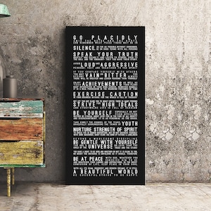 DESIDERATA Print | Go Placidly, Desiderata Poster, Max Ehrmann Poem, Inspirational Quotes, Motivational | INSPIRATIONAL Series CANVAS Wrap image 1