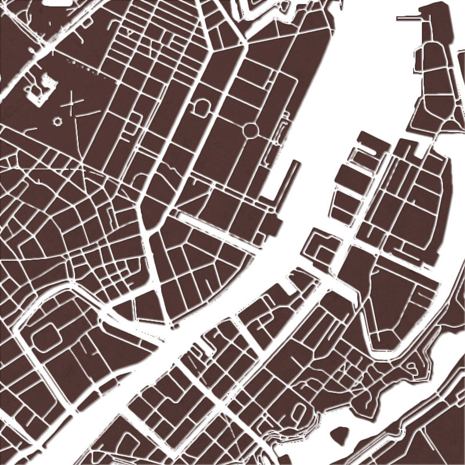 Copenhagen Map City Street Map of Copenhagen Denmark Art - Etsy UK