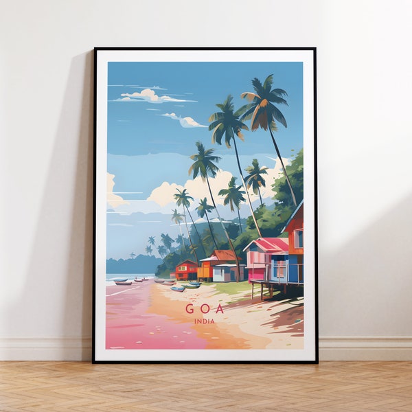 Goa Travel Print - India, Goa Poster, Home Decor, Gift Print or Canvas