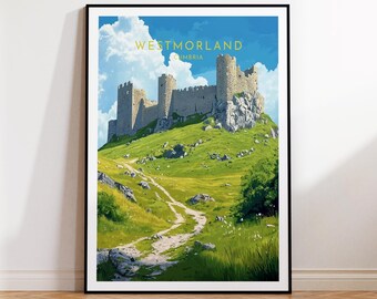Cumbria Travel Print - Westmorland, England, Cumbria Poster, Home Decor, Gift Print or Canvas