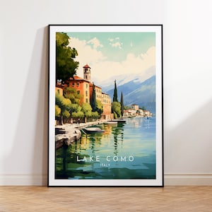 Comer See Reise Print - Italien, Comer See Poster, Dekoration, Geschenk Druck oder Leinwand