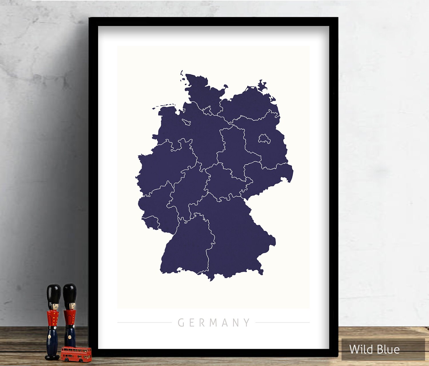 Germany Map Country Map of Germany Art Print Watercolor - Etsy