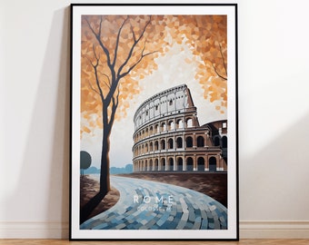 Rome Travel Print - Colosseum, Italy, Rome Poster, Home Decor, Gift Print or Canvas