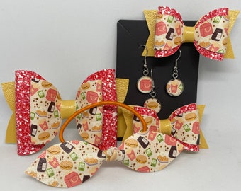 McDonalds Faux Leather Hair Bow