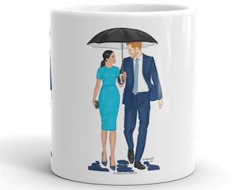 Meghan Markle and Prince Harry Coffee Mug, Duke and Duchess of Sussex, British Royals, Royalty, Couple Goals, iconic photo, gift for her