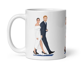 Meghan Markle and Prince Harry Coffee Mug, Duke and Duchess of Sussex, British Royals, Royalty, Couple Goals, iconic photo, gift for her