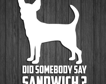Funny Chihuahua sticker - vinyl decal