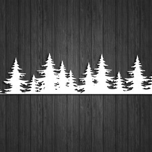 Treeline vinyl sticker decal