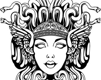 Medusa Large Vinyl Decal Sticker 22"x23"