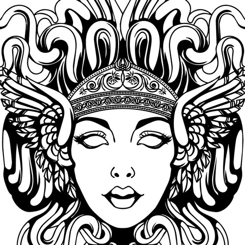 Medusa Large Vinyl Decal Sticker 22x23 Etsy