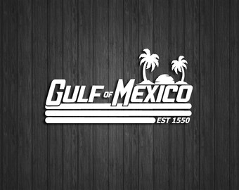 Gulf of Mexico vacation stickers 2 PACK !  Car/Truck/4x4/SUV/Camper/Laptop/Window