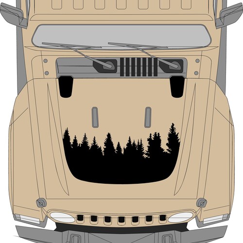 Creede Treeline Hood Sticker - Fits Jeep Wrangler JL, JLU and Jeep Gladiator JT