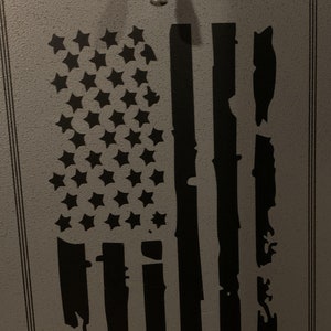 Large safe/vault distressed American flag sticker 2 sizes available image 2